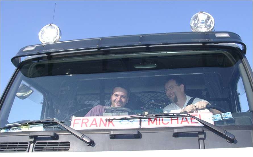 Frank und Michael bei der Abfahrt