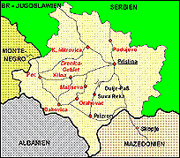 Kosovo-Karte